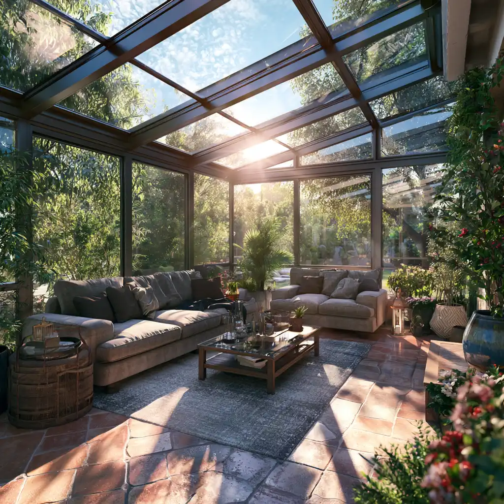 Cerramiento de terraza con carpintería de aluminio en Alava
